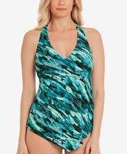 Magicsuit Black/Multicolor Aquarius Taylor Printed Underwire Tankini Top Size 8
