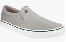 Izod Men's Canvas Slip- On Sneakers Shoes Sunapee Gray- New!