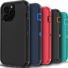 For iPhone 16 Pro Max/16 Pro 15 14 13 11 Case Phone Shockproof Cover+Screen Glas