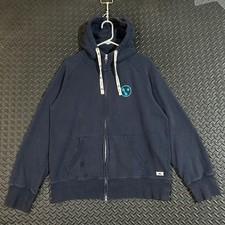 Roots73 Canada Men's Navy Full Zip Hoodie Sweatshirt Large Fleece Lined Logo