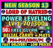 🔥DIABLO 4 SEASON 13✨POWER LEVELING✨GLYPH PIT RUN GOLD MATS RUNES✨✅PC PS XBOX✅XP