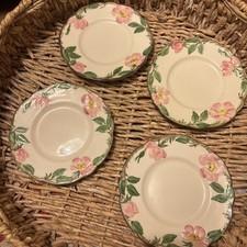 Franciscan 1950s Desert Rose Bread and Butter Plates Set of 4  BEAUTIFUL!