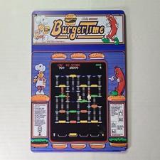 BurgerTime Arcade Tin Sign  12” x 8” Bally Midway Retro Gameroom Decor New
