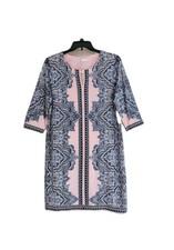 New Sandra Darren Women's Multicolor 3/4 Sleeve Knee Length Dress Sz XL
