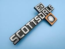 Front Fender "Scottsdale 30" Emblem Set 1981-1987 Chevy Pickup Trucks x 1