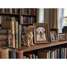 Vintage Yellow Labrador Retriever Figurine | Realistic Resin Lab Dog Statue