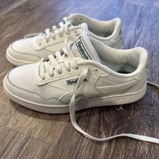 Reebok Shoes Womens Size 7  Club Memt White Leather Lace Up Casual Sneakers