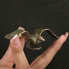 Antique Bronze Flying Eagle Hunting Food Statue Animal Sculpture Vintage