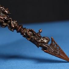 12.5cm Tibetan Puja Vajra Bronze Alloy Desktop Figurine Home Ritual Item