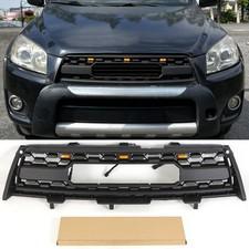 Black Front Grille Fits For TOYOTA RAV4 2009 2010 2011 2012 Upper Grille W/Led