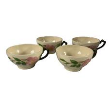 Vintage Franciscan Desert Rose Earthenware Coffee Tea Cup Set of 4 Pink USA