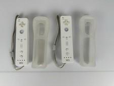 Nintendo Wii Remote Controller Set with Silicone Covers & Wrist Straps