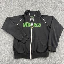 Wicked Green For Good Jacket Woman's Small Black Zip Sweatshirt Broadway Musical