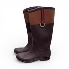 Tommy Hilfiger Viktoria Equestrian Style Rubber Tall Rain Boots Size 9