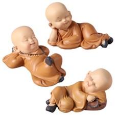 Small Cute Buddha Statue Monk Resin Handicrafts Figurine Ornament Home Decor