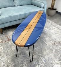 Surf Board Coffee Table 48inches By 12 Inches. By Hypnotic Art Design/Free ship 