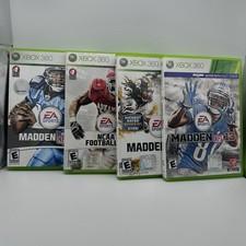 Xbox 360 Football Game Bundle - NCAA Football 09 + Madden 08 10 13 - Game Lot