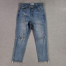 Garage Size 11/30 Mom Jeans Stone Wash Retro High Rise Distressed Destroyed