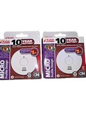 2 Pack KIDDE 10 Year Battery i1040 MICRO PROFILE IONIZATION SMOKE DETECTOR