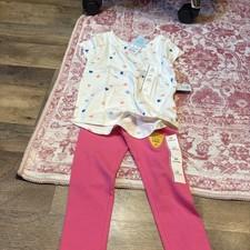 Girls Cat & Jack 3 T Leggings And Tee Shirt