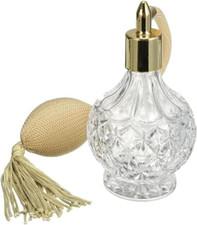 80Ml Clear Crystal Vintage Style Perfume Bottle Gold Long Spray Tassels Atomizer