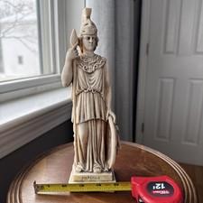 vintage statue Of Greek goddess Athena, also known as Minerva