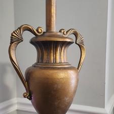 Large Vintage Berman #3103 Neoclassical Urn Table Lamp | Gold Gilt Crackle | 32"