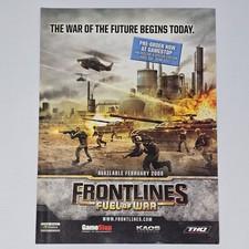 Frontlines Fuel Of War Xbox 360 PC The Future Begins Print Ad/Poster