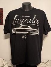 Chevrolet Impala Men's Classic Car GM Official Graphic Cotton T-Shirt 2XL Black