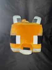 Minecraft Fox Plush Kids Backpack Adjustable Strap Zipper Orange Animal Print