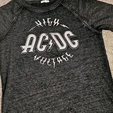 Maurices AC/DC High Voltage Graphic Long Sleeve T-Shirt Black Men's Size M