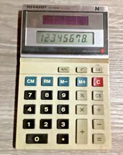 TESTED Sharp Calculator Vintage EL-335S ELSI MATE N8 Solar with Tilt Stand