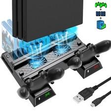 Vertical Stand Cooling Fan PS4 Controller Charging Dock for PS4/PS4 Slim/PS4 Pro