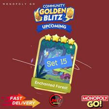 MONO.POLY GO - GOLDEN BLITZ.  🔥 4 ⭐️Enchanted Forest - ( Set 15 ) 🔥