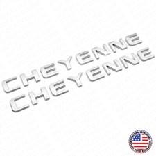 2x For Chevy Cheyenne Fender / Tailgate Badge Logo Emblem Truck OEM Sport Chrome