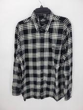 Hollister Flannel Shirt Mens Large Black Plaid Embroidered Logo Retro Y2K 90s