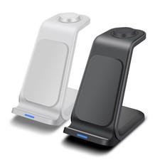 15W 3in1 Wireless Charger Station Charging Dock For Apple Watch 11/10 iPhone 17