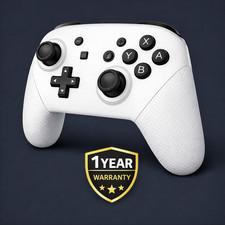 Arctic White Wireless Pro Controller For Nintendo Switch 1+2 OLED Lite Bluetooth