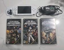 Sony PSP 2001 Darth Vader White Star Wars Edition - w/ 3 CIB Star Wars Games