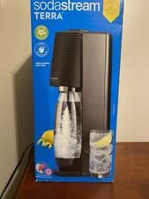 SodaStream Terra Black Soda Stream Machine with Bottle and 1 New Cartridge