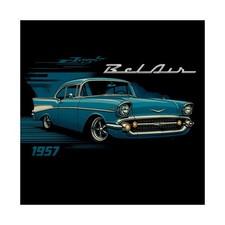 1957 Chevy Bel Air Poster Wall Art Print Classic Car Garage Decor Gift Vintage