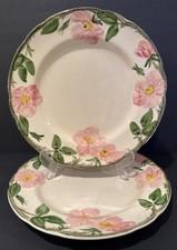 Franciscan Desert Rose Dinner Plates 10” Round Set of 2 Scalloped Edge Vintage