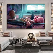 Graffiti Art Sexy Women Lover Canvas Painting Wall Art Poster Print Wall Picture