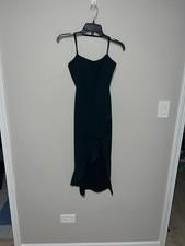 Bluish Green Windsor Midi Ruffle Dress Medium #3917