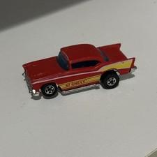 Vintage Original 1976 Hot Wheels Blackwall 57 Chevy Red Hong Kong