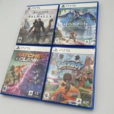 PS5 Game Lot 4 Games Ratchet Clank Sackboy Horizon Forbidden West Valhalla