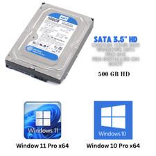 HDD 3.5" SATA Hard Drive with Windows 10/Win 11 64x Installed Legacy