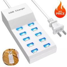 10-Port USB Charger Station 50W/10A Multiple USB Charging Station