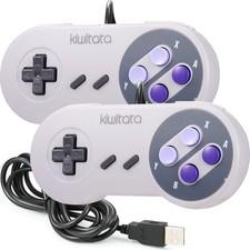 2 Pack USB Controller Joypad for Retro SNES Super Games PC Classic Gamepad US