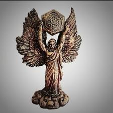 Copper Archangel Metatron  Statue Angel Figurine Decor Spiritual accents